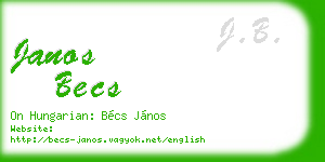 janos becs business card